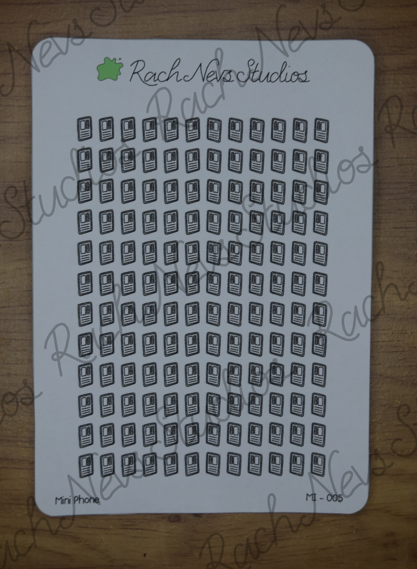 Phone Mini Icons A6 Matte Paper Sticker Sheet