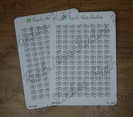 Email Mini Icons A6 Matte Paper Sticker Sheet