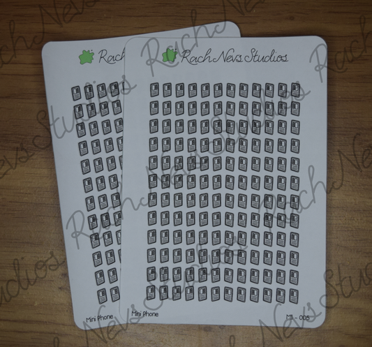 Phone Mini Icons A6 Matte Paper Sticker Sheet