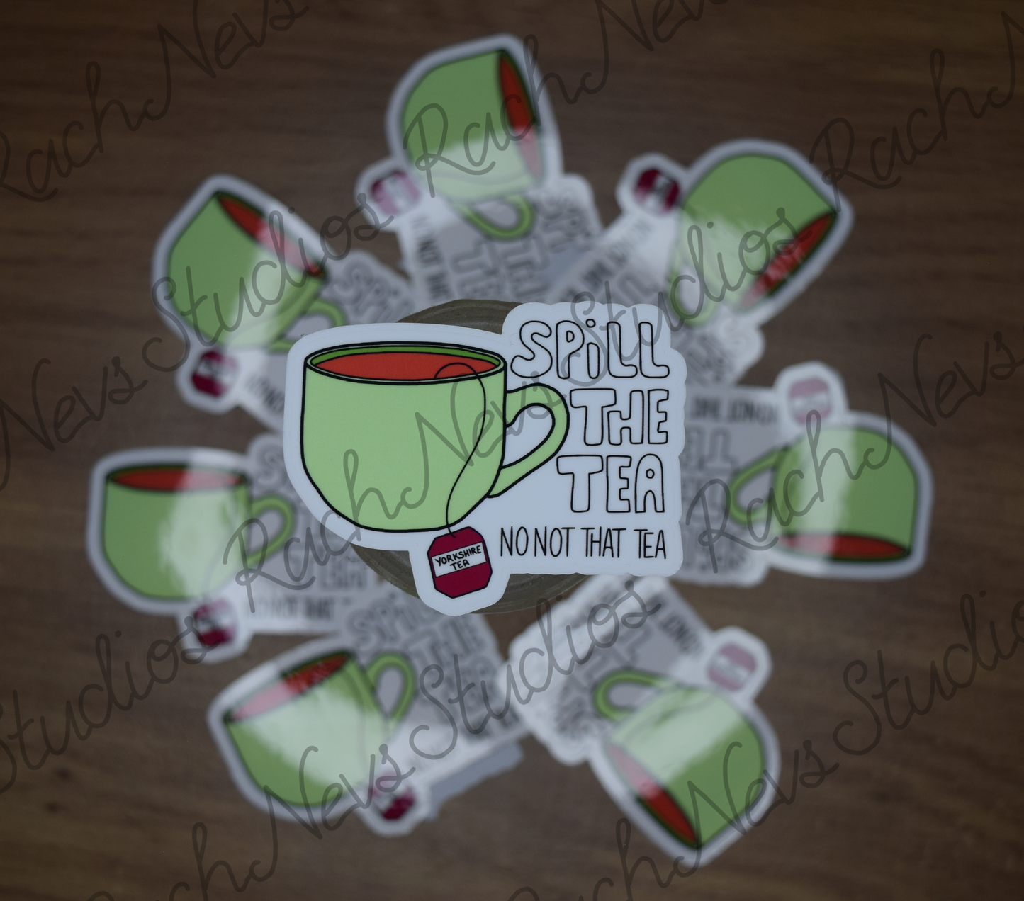 Spill The Tea - Individual Easy Peel Glossy Vinyl Sticker