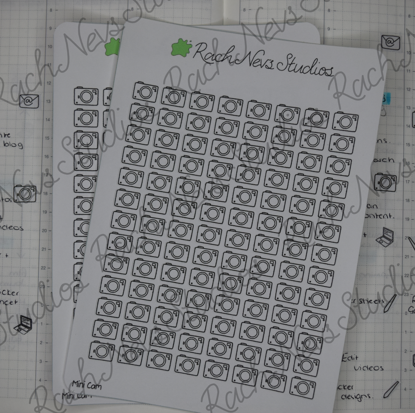 Email Mini Icons A6 Matte Paper Sticker Sheet