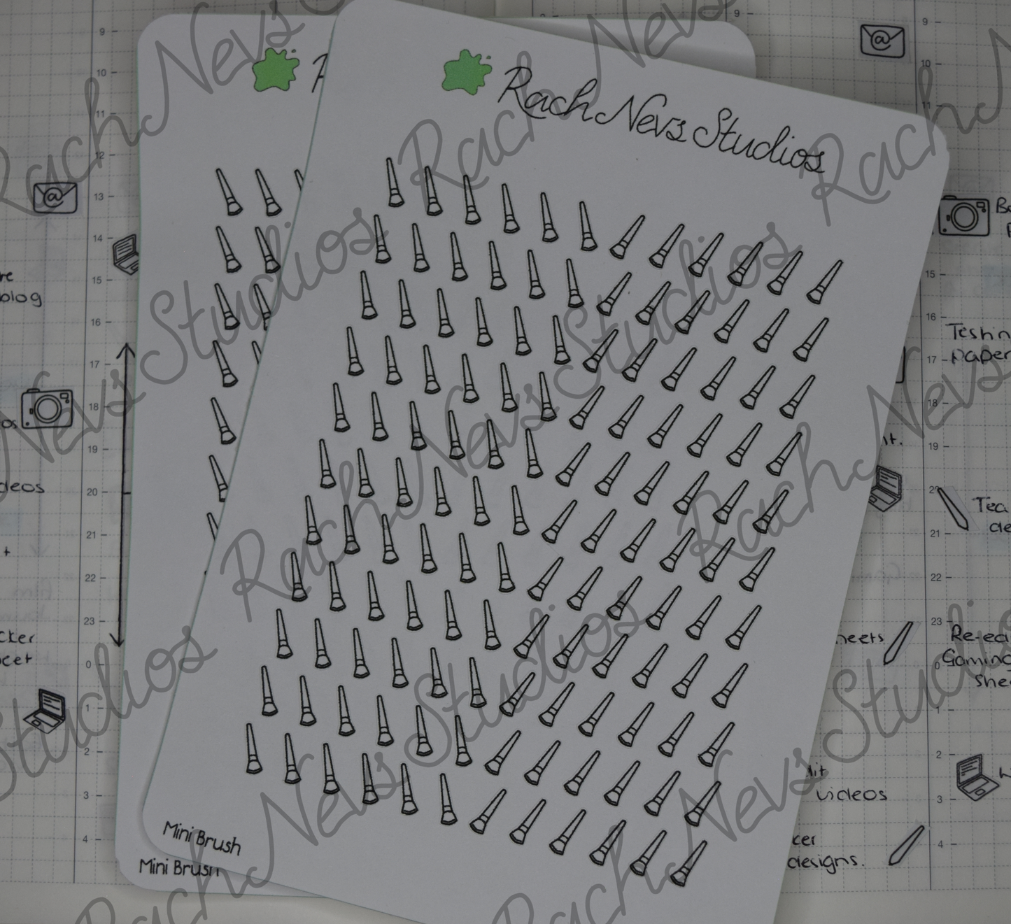 Brush Mini Icon A6 Matte Sticker Sheet