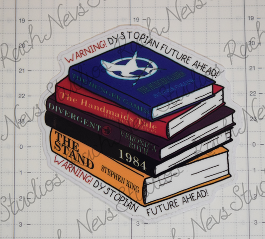 Dystopian Future Ahead - Individual Easy Peel Vinyl Sticker Glossy and Holographic