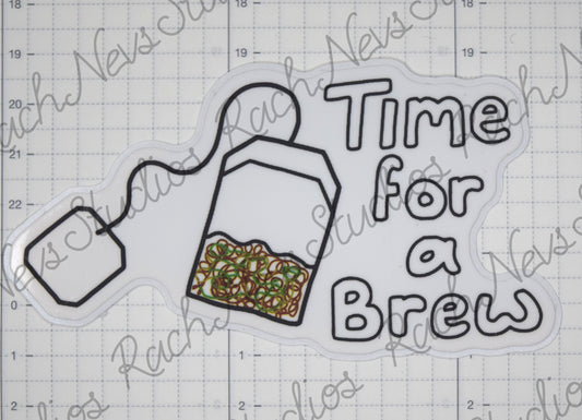 Time for a Brew - Individual Easy Peel Vinyl Sticker Glossy and Holographic