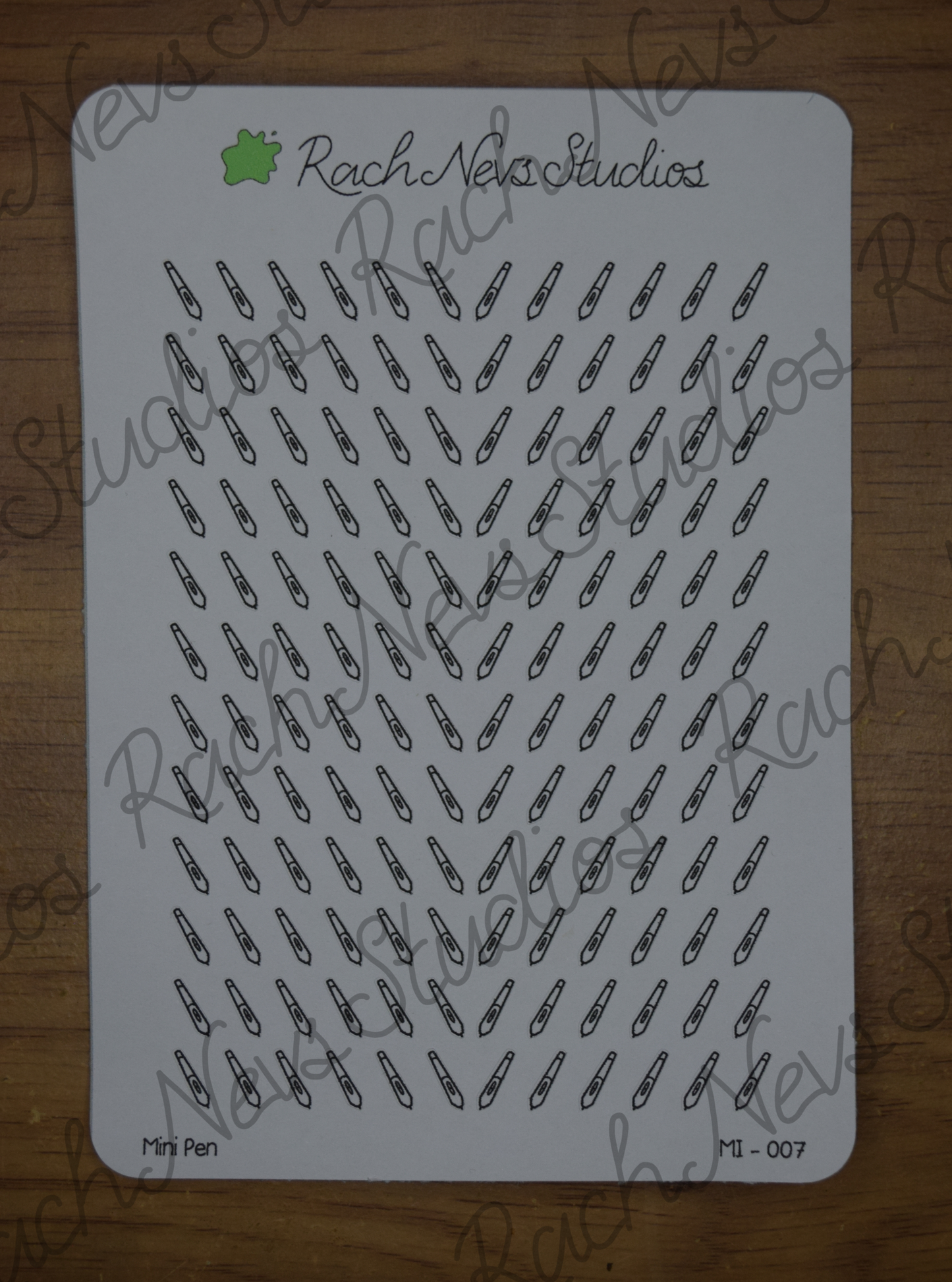 Pen Mini Icon A6 Matte Sticker Sheet