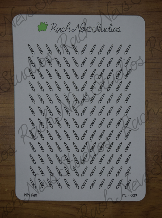Pen Mini Icon A6 Matte Sticker Sheet