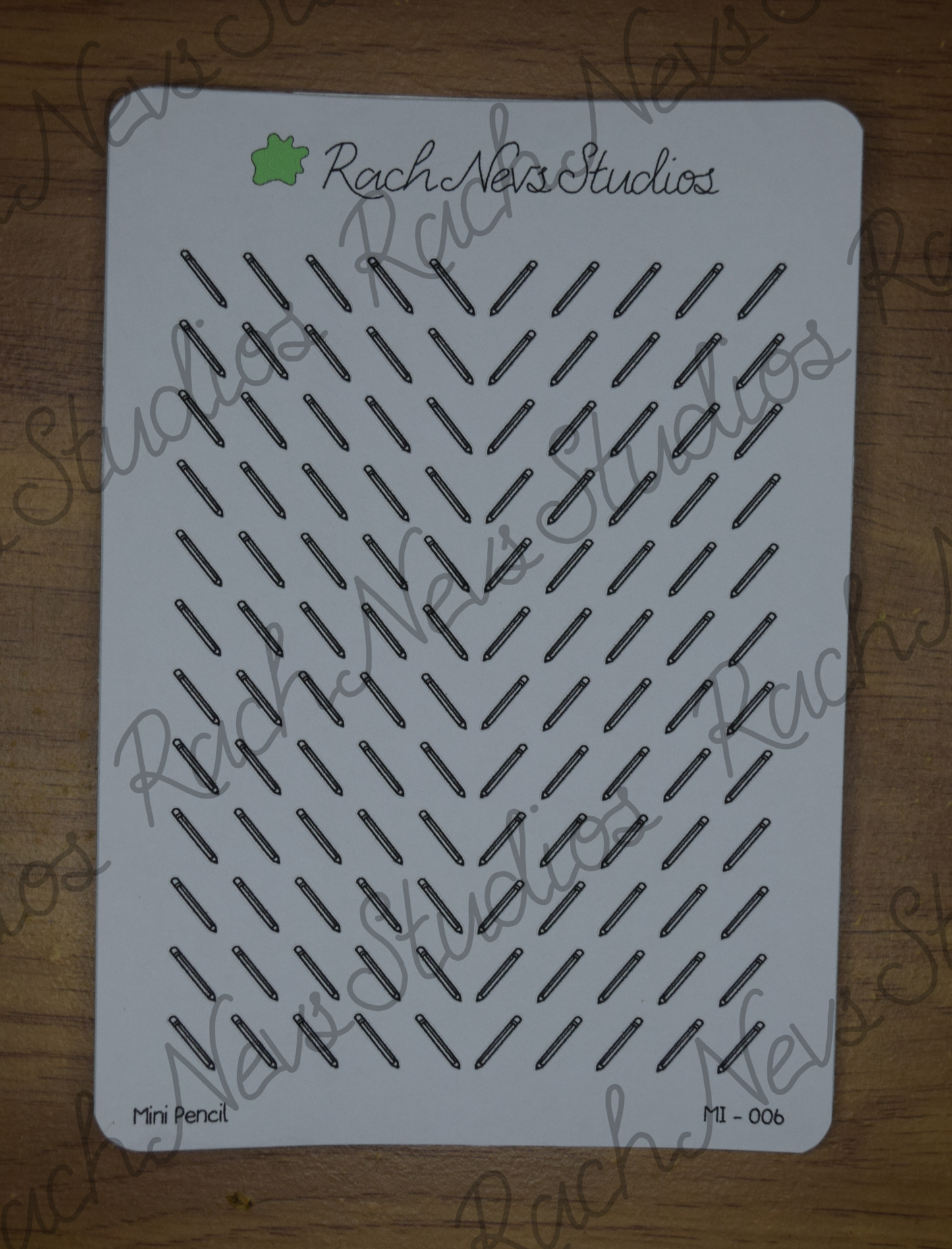 Pencil Mini Icon A6 Matte Sticker Sheet