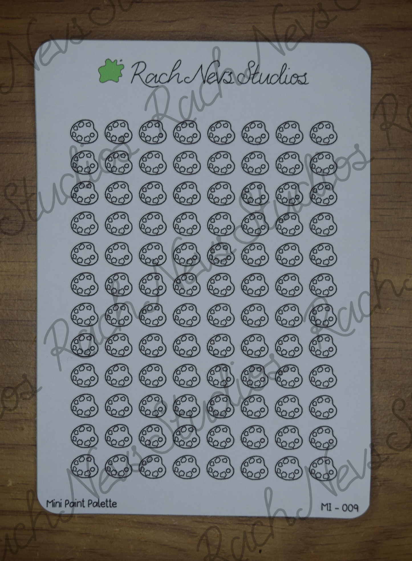 Paint Palette Mini Icons A6 Matte Sticker Sheet