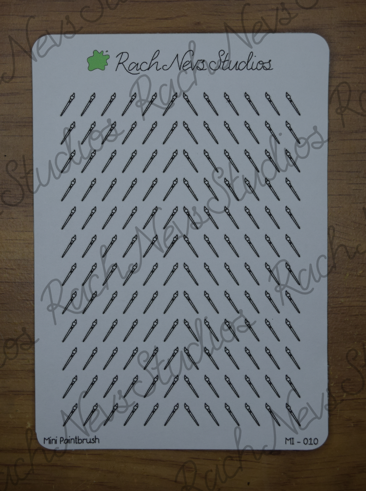 Paintbrush Mini Icon A6 Matte Sticker Sheet