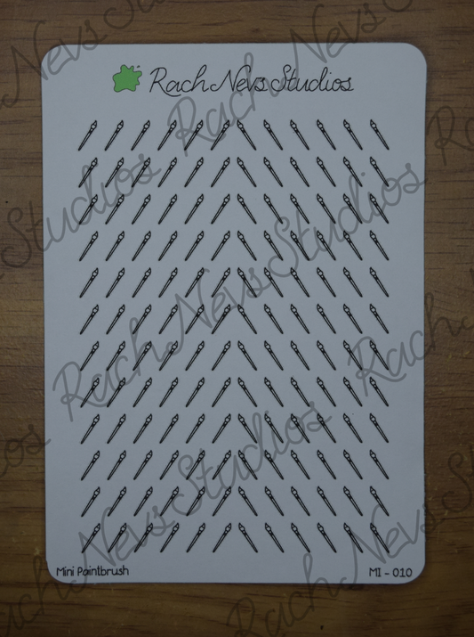 Paintbrush Mini Icon A6 Matte Sticker Sheet
