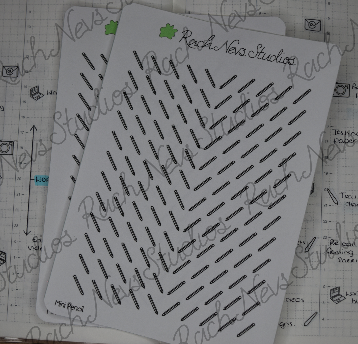 Pencil Mini Icon A6 Matte Sticker Sheet